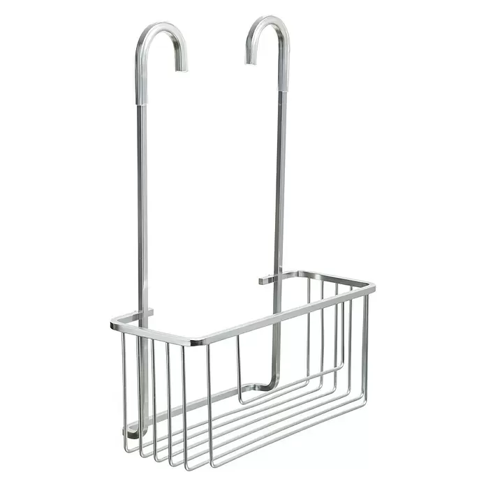 Tatay Aluminium Cesta de baño - L x An x Al: 12,8 x 28 x 38,5 cm, Cromo - Vista angular