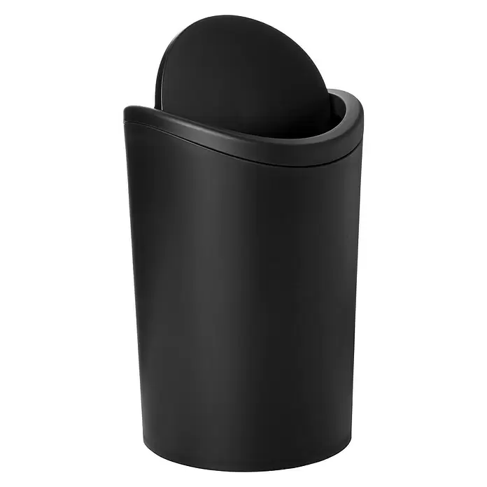 Tatay Cubo de la basura STD - 6 l, Negro - Vista angular