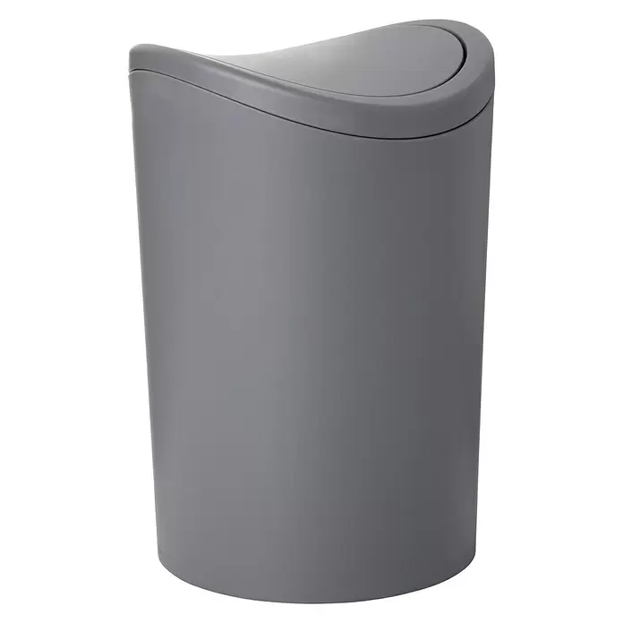 Tatay Cubo de la basura STD - 6 l, Gris - Vista angular