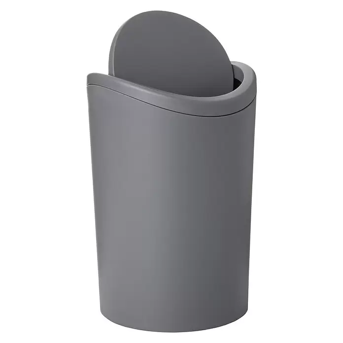 Tatay Cubo de la basura STD - 6 l, Gris - Vista angular