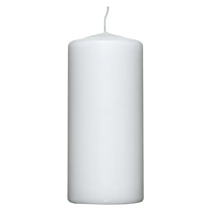 Stumpenkerze - Ø x H: 68 x 150 mm, Weiß - Vorderansicht