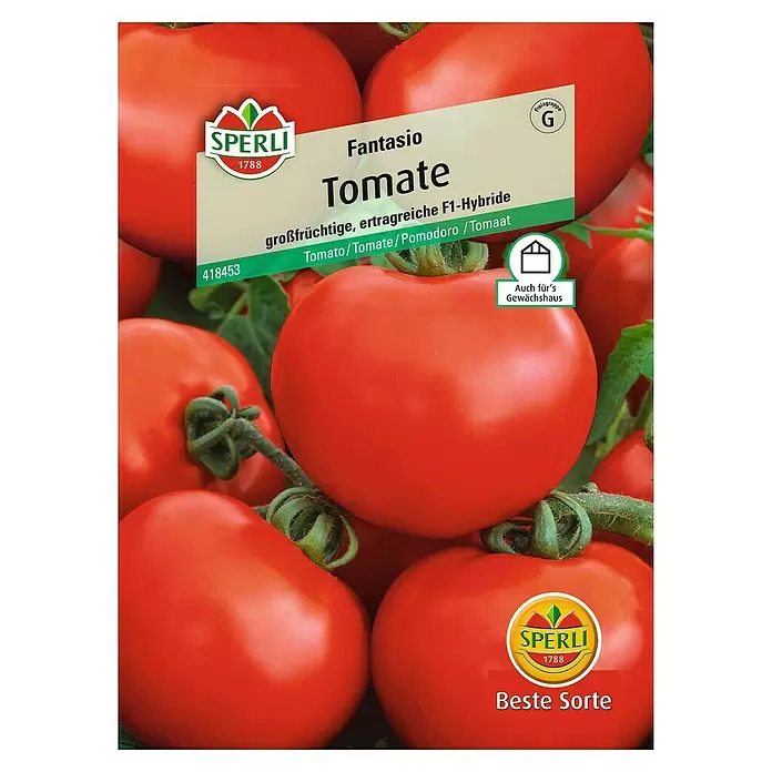 Sperli Gemüsesamen Tomate - Fantasio, Solanum lycopersicum, Erntezeit: Juli - Vorderansicht