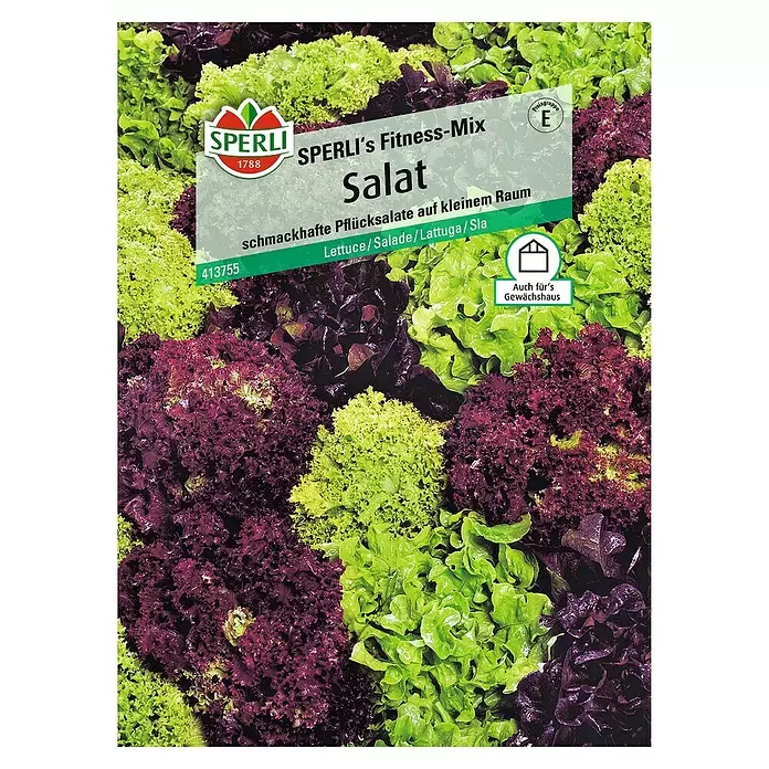 Sperli Salatsamen Pflücksalat - Fitness Mix, Lactuca sativa, Erntezeit: Mai - Vorderansicht