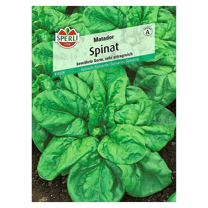 Sperli Gemüsesamen Spinat - Tetragonia tetragonioides, Erntezeit: Mai - Vorderansicht