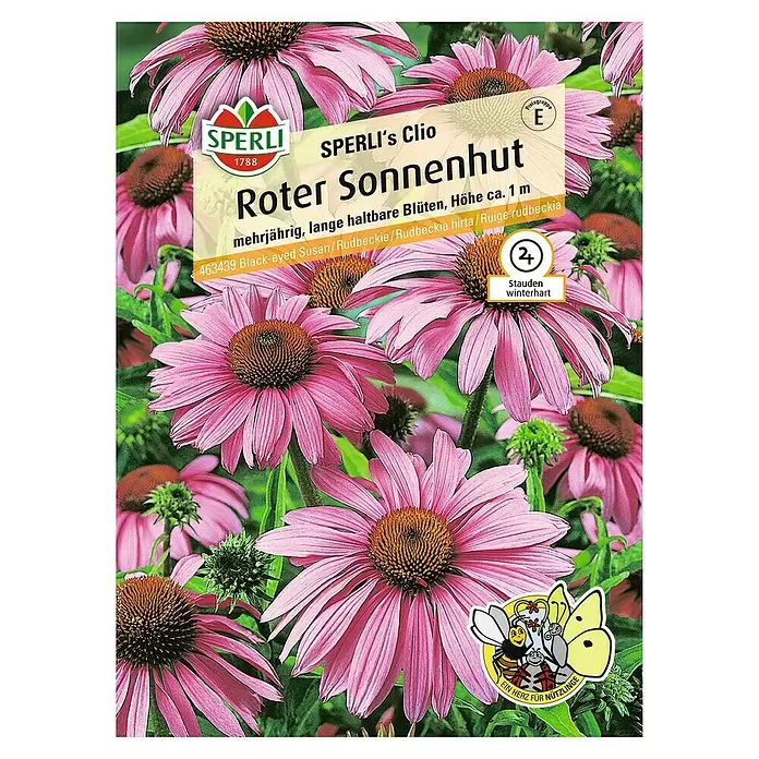 Sperli Blumensamen Roter Sonnenhut - Gypsophila elegans, Blütezeit: Juli - Vorderansicht