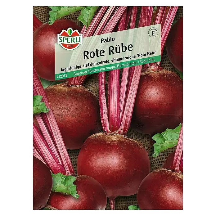 Sperli Gemüsesamen Rote Rübe - Pablo, Beta vulgaris, Erntezeit: August - Vorderansicht