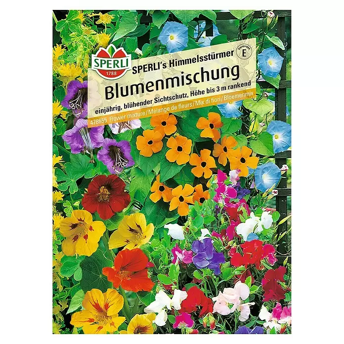 Sperli Blumensamenmischung Schlingpflanze Mischung - Verschiedene Sorten, Mehrfarbig - Vorderansicht