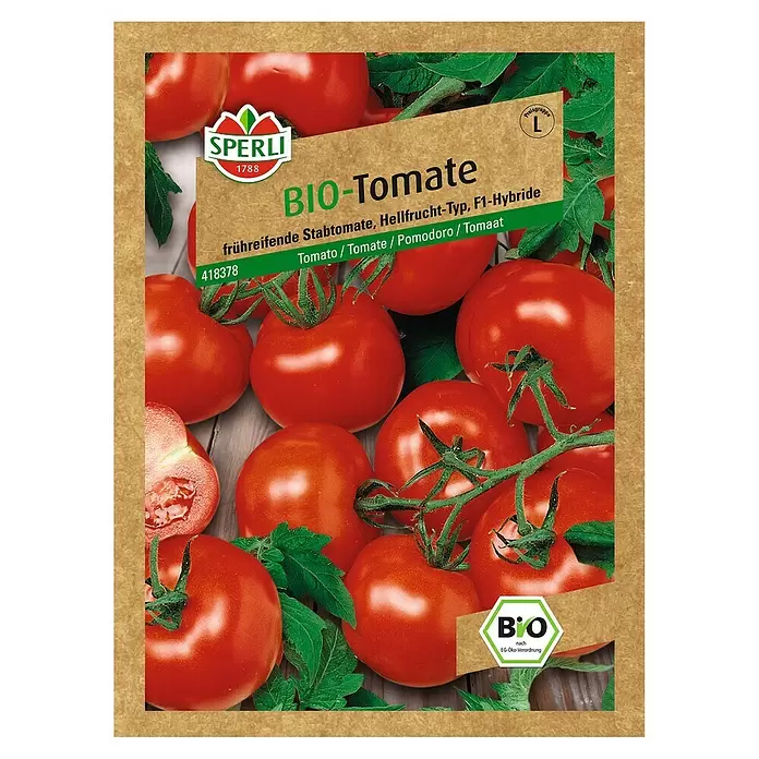 Sperli Gemüsesamen Tomate - Diplom, Solanum lycopersicum, Erntezeit: Juli - Vorderansicht