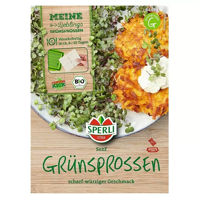 Sperli Saatgut Nachfüllpads - Bio-Senf - Vorderansicht
