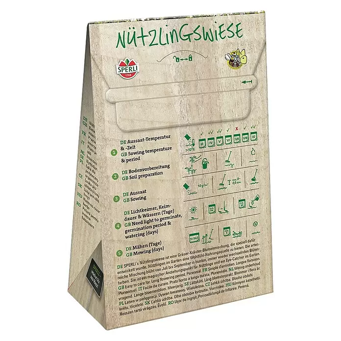 Wildblumensamen Nützlingswiese - 25 m² - Rückansicht
