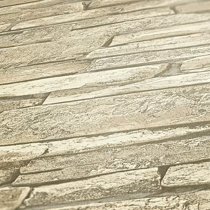 my look Nature Vliestapete - Beige, Steinoptik, 10,05 x 0,53 m - Detailaufnahme