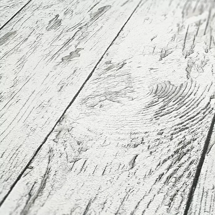 my look Nature Vliestapete Holz - Weiß/Grau, Holzoptik, 10,05 x 0,53 m - Detailaufnahme