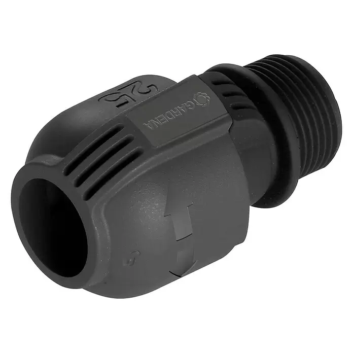 Gardena Spojnik - Promjer: 25 mm, Veličina priključka: 1″ (vanjski navoj) - Dijagonalni pogled