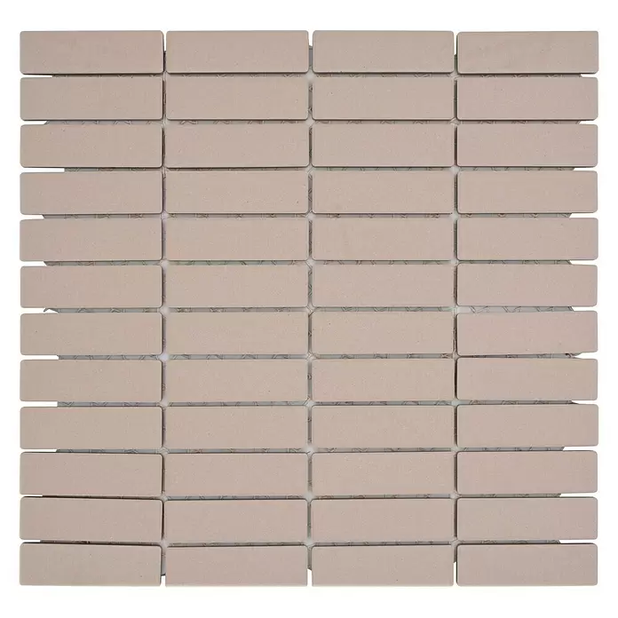 Mozaïektegel stroken Uni CU ST 041 - 29,7 x 29 cm, Beige, Mat - Bovenaanzicht