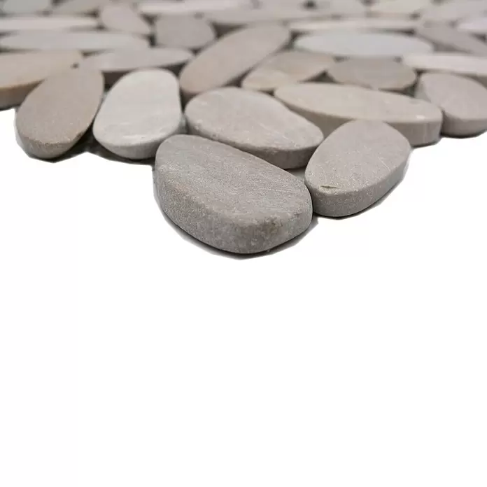 Mozaïektegel kiezel Uni XKS IN10 - 30,5 x 30,5 cm, Beige, Mat - Close-up