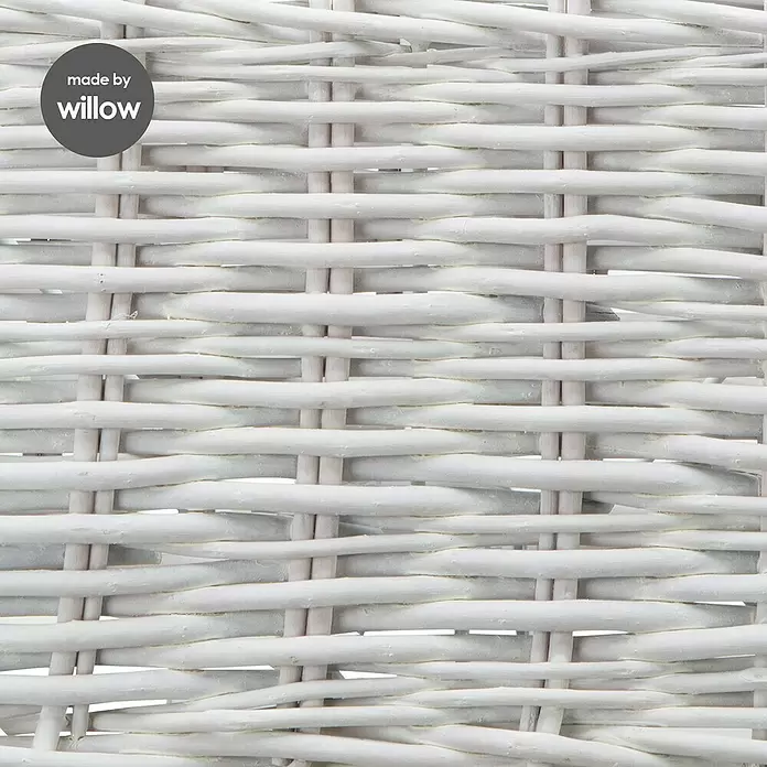 Home Sweet Home Lámpabúra Roseau - 12,5 cm, Fehér, rattan, Ovális - Közeli felvétel