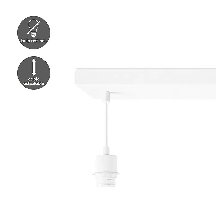 Home Sweet Home Pendelleuchte Beam 2s - L x H: 55 x 99 cm, Sandweiß, Anzahl Leuchtmittel: 2 Stk. - Skizze