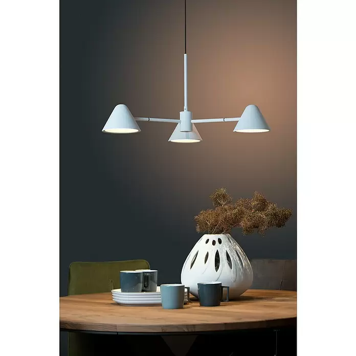 Lucide Devon LED-Pendelleuchte - Höhe: 65 cm, Weiß - Stimmungsaufnahme