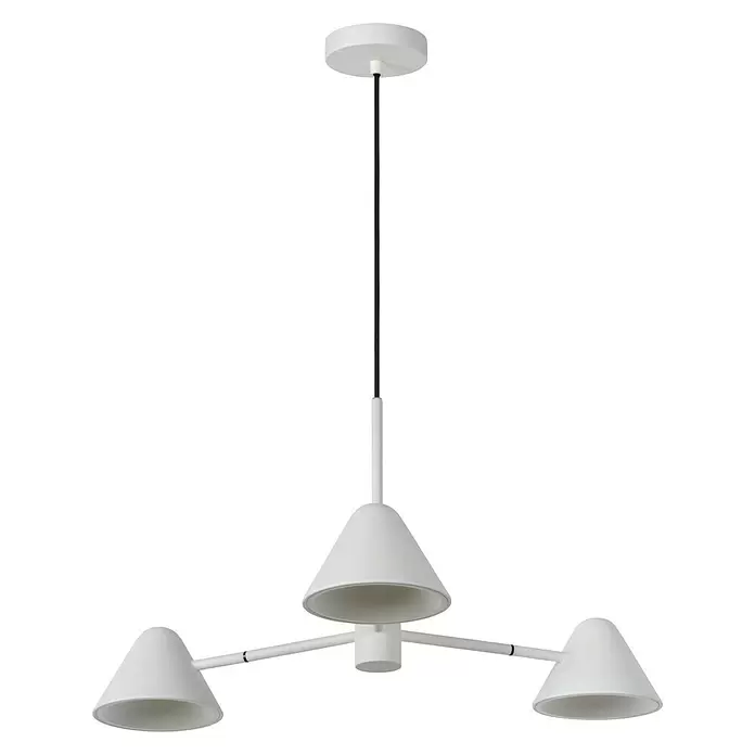 Lucide Devon LED-Pendelleuchte - Höhe: 65 cm, Weiß - Vorderansicht