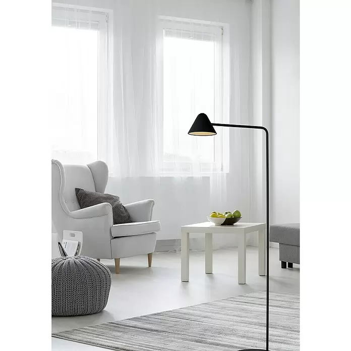 Lucide Devon LED-Stehleuchte - Höhe: 129,5 cm, Schwarz - Stimmungsaufnahme