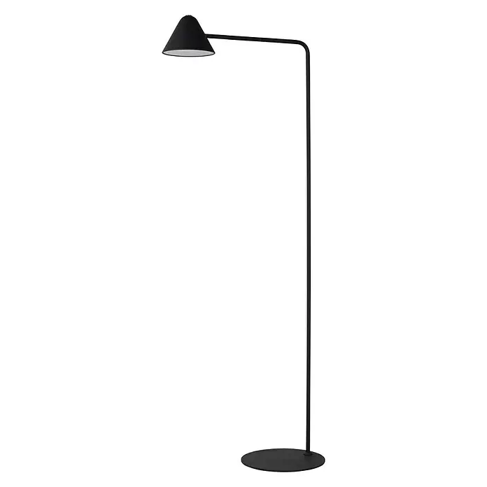 Lucide Devon LED-Stehleuchte - Höhe: 129,5 cm, Schwarz - Linke Seitenansicht