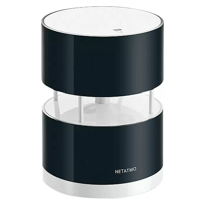 Netatmo Windmesser - Batteriebetrieben, Durchmesser: 8,5 cm, Schwarz - Vorderansicht