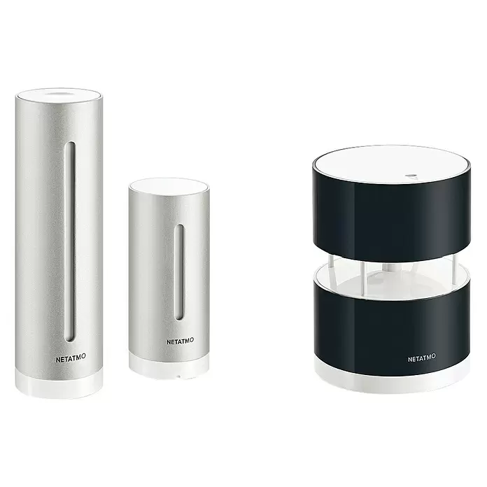Netatmo Windmesser - Batteriebetrieben, Durchmesser: 8,5 cm, Schwarz - Vorderansicht