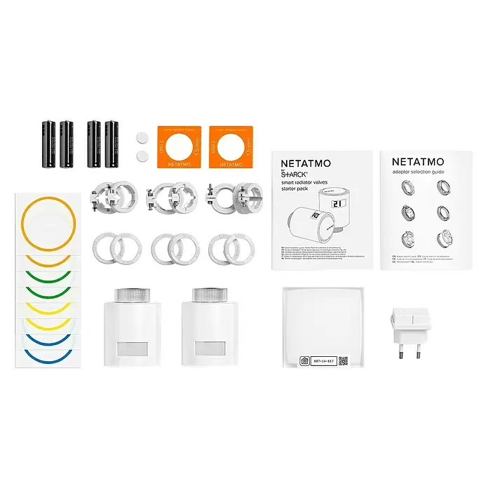 Netatmo Starter-Set Heizkörper-Thermostat - Weiß - Ansicht von oben