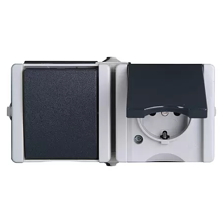 Kopp ProAQA Combinatie wandcontactdoos/schakelaar