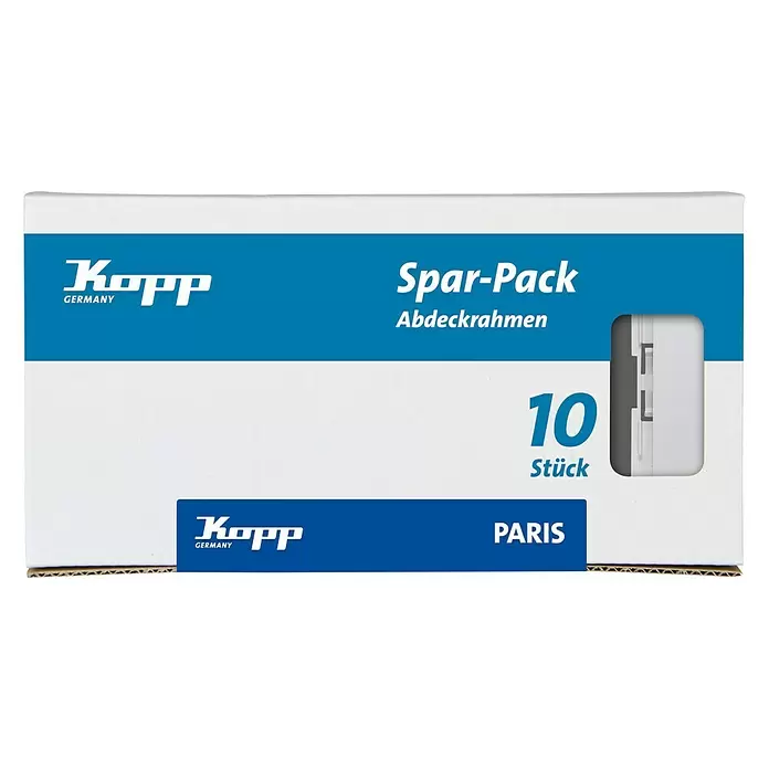 Kopp Paris Afdekraam 10-pack - Arctisch wit, Enkelvoudig, Kunststof, Inbouw - Vooraanzicht