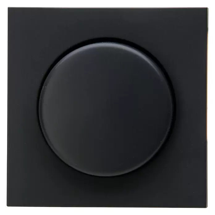 Voltomat Verona Drehdimmer-Abdeckung - Anthrazit, Kunststoff, Unterputz - Vorderansicht