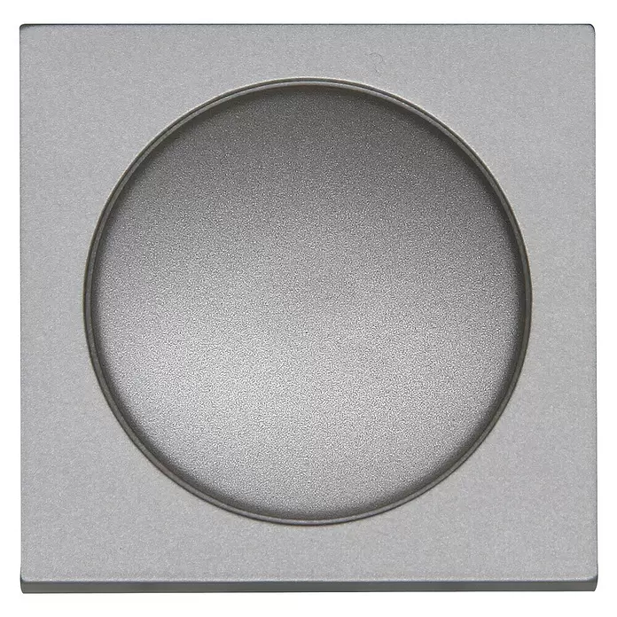 Voltomat Verona Drehdimmer-Abdeckung - Stahl, Kunststoff, Unterputz - Vorderansicht