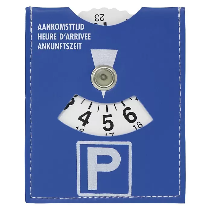 Carpoint Parkeerschijf Zuignap - Blauw - Vooraanzicht