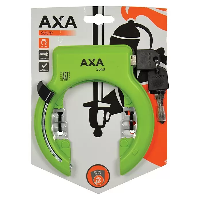Axa Ringslot Solid - Groen - Vooraanzicht