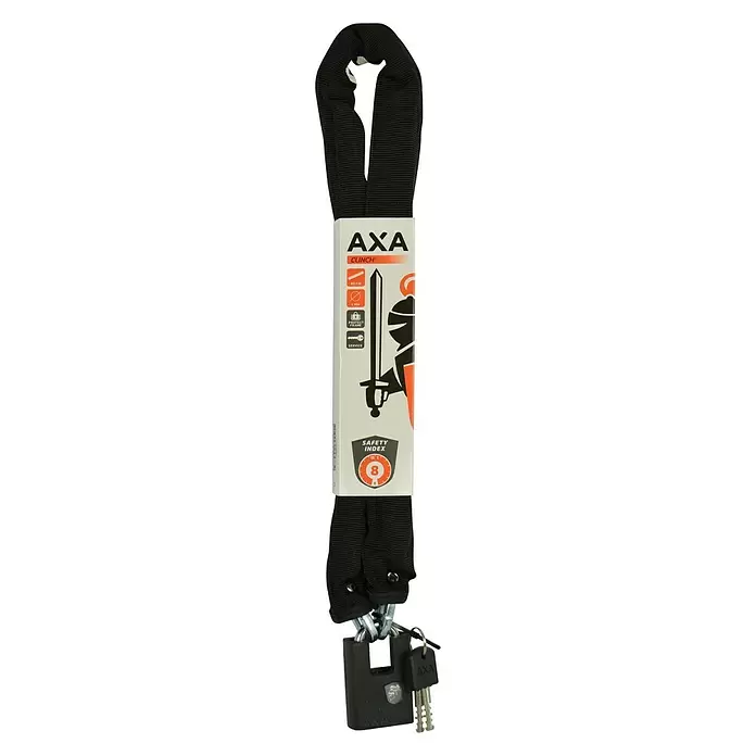Axa Kettingslot Clinch+ - Lengte: 85 cm, Diameter: 6 mm - Vooraanzicht