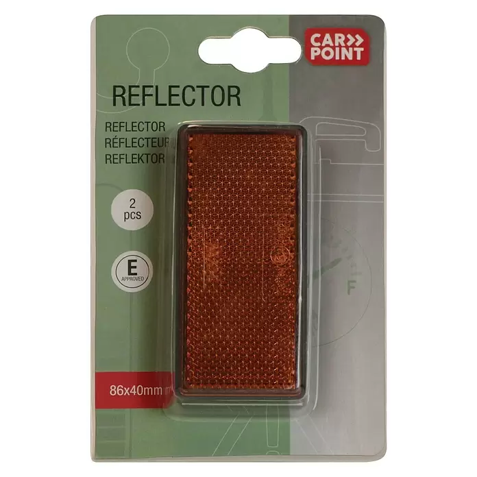 Carpoint Reflector Oranje - Kunststof, Geschikt voor: Aanhanger - Vooraanzicht