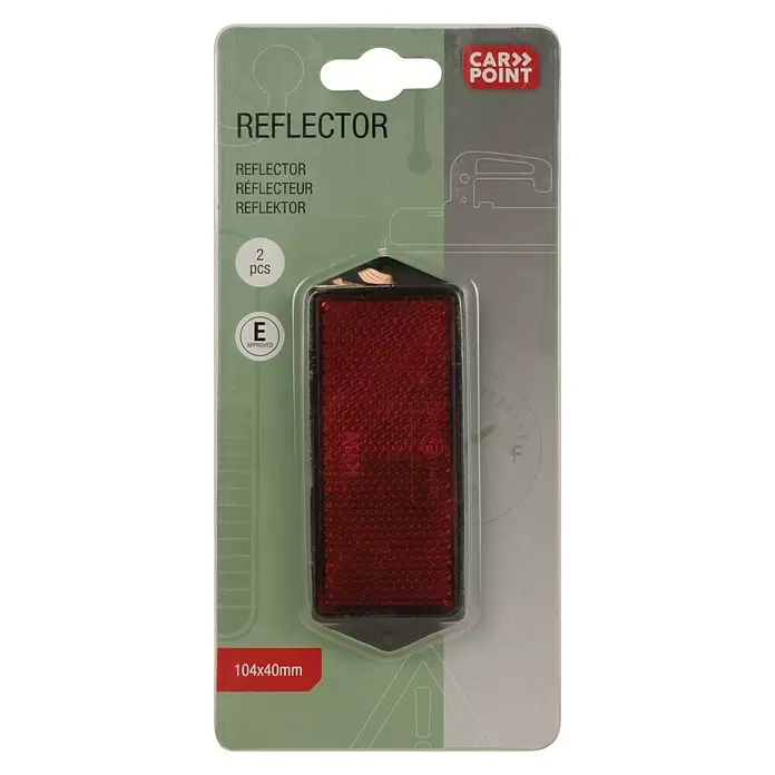 Carpoint Reflector 104 x 40 mm - Kunststof, Geschikt voor: Aanhanger - Vooraanzicht