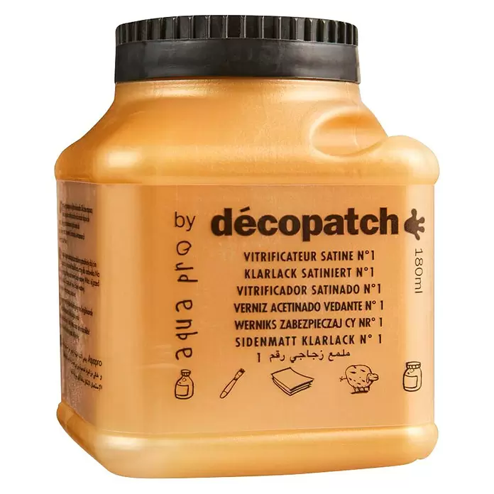 Décopatch Barniz vitrificador Aquapro - 180 ml - Vista angular