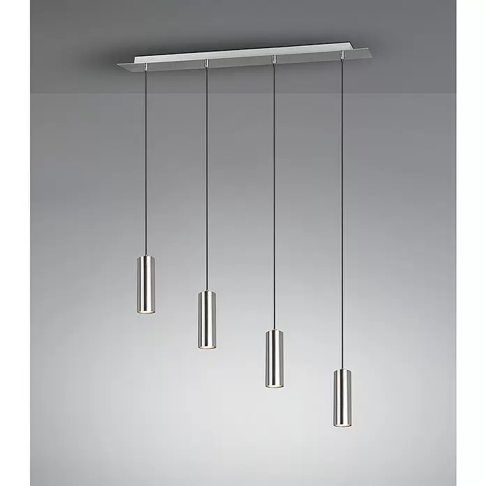 Trio Lighting Marley Lámpara colgante - 35 W, L x An x Al: 9 x 75 x 150 cm, Níquel, GU10 - Foto ambiente