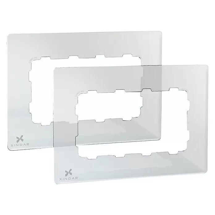 Xindar Marco protección doble pack 2 - Transparente/Blanco, x 2, Plástico, En pared - Vista frontal