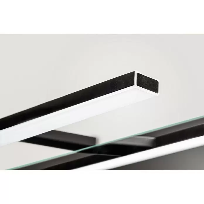 Riva Badmöbel-Set Indus - 46 cm, Weiß, Schwarz, Glänzend - Detailaufnahme