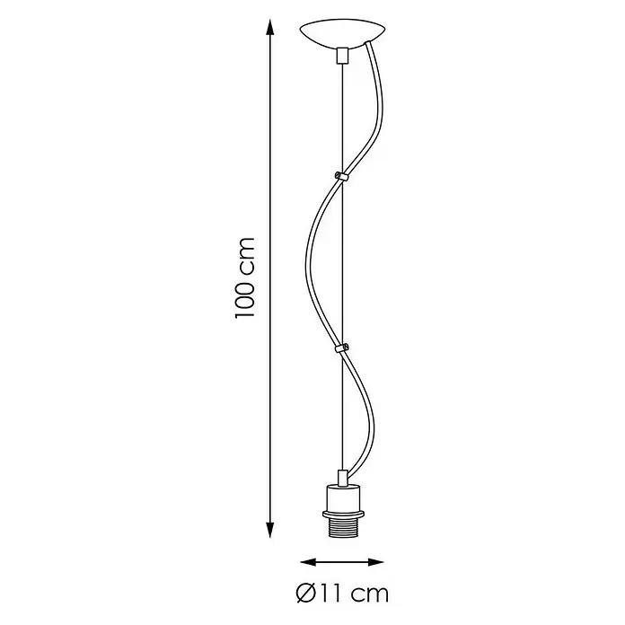 Home Sweet Home Pendelleuchte rund Basic Deluxe - Höhe: 100 cm - Skizze