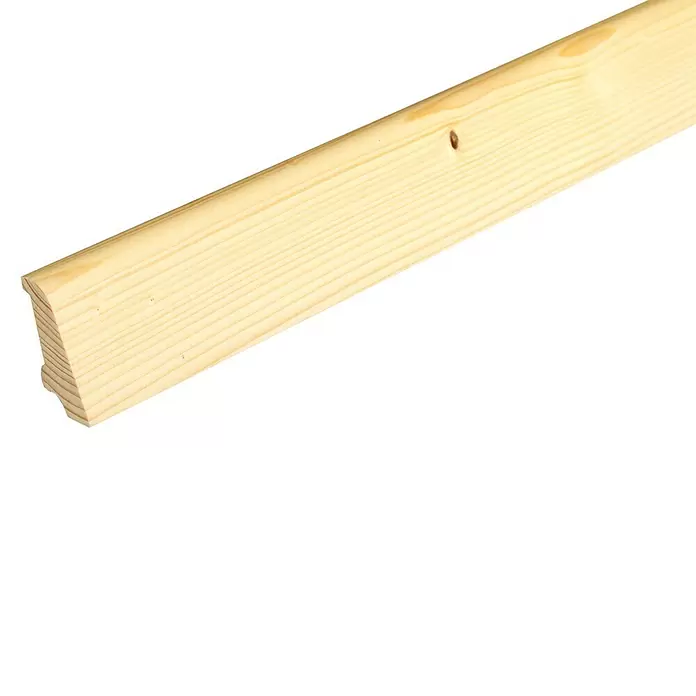 Feel Wood Sockelleiste Fichte - 2.000 x 55 x 20 mm, Holzart: Fichte, Oberfläche: Unbehandelt - Detailaufnahme