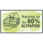 Verpackung aus über 80 % Altpapier