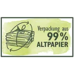 Verpackung aus 99 % Altpapier