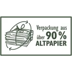 Verpackung aus über 90 % Altpapier