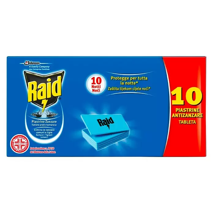 Raid Paket za dodatno punjenje sprave za odbijanje komaraca - 10 kom - Pogled sprijeda