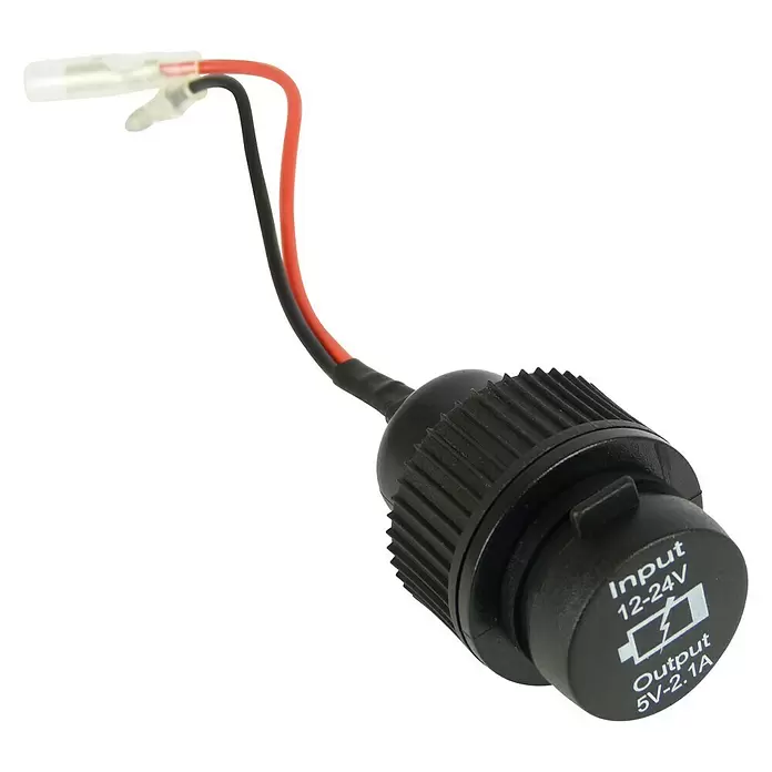 Carpoint Stekkerdoos Inbouw USB 12/24 V - 12 - 24 V - Diagonaal zicht
