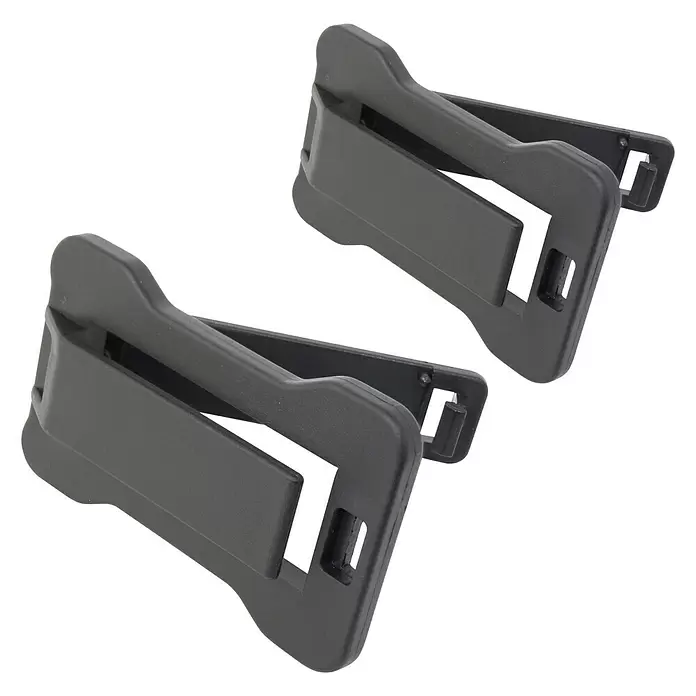 Carpoint Kunststof clips 2 stuks - Zwart - Diagonaal zicht