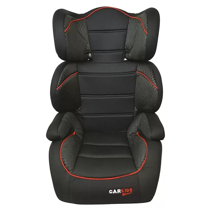 Carkids Autozitje Groep 2/3 - Zwart/Rood - Vooraanzicht